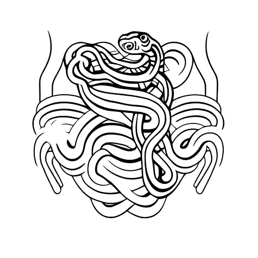 Snake Wrapped Around Hand