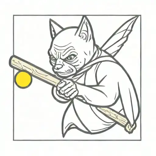 Negan Bat With Tennis Ball Breaking