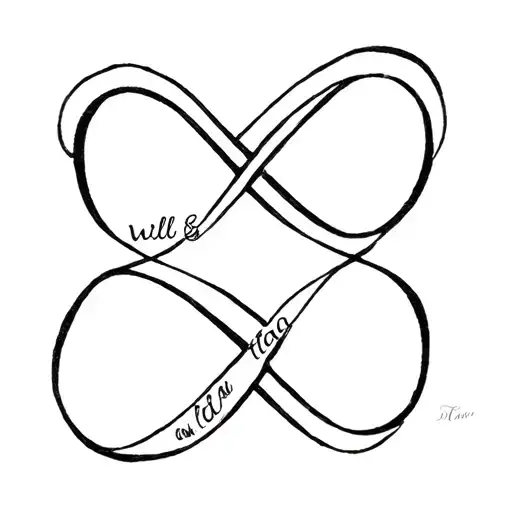Infinity Symbol Intertwined With Names Will And Tara