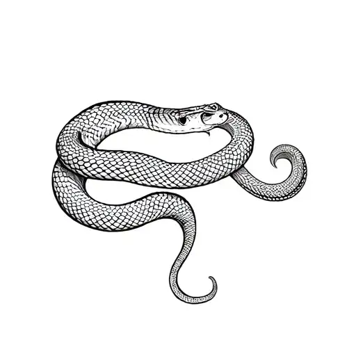 A Snake Wrapped In The Forearm