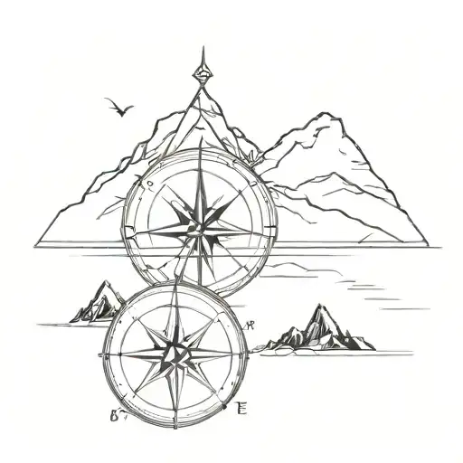 Compass Beach Mountains Inside