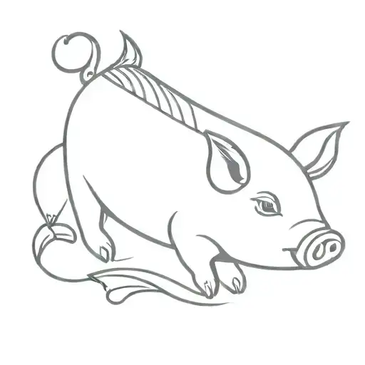 Pretty Swimming Pig-fish