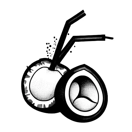 Tender Coconut With A Straw