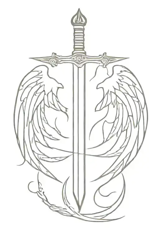 Sword With Wings Spread
