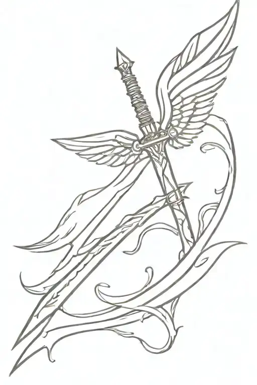 Sword With Wings Spread
