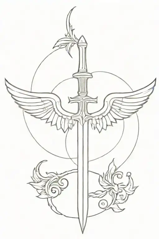 Sword With Wings Spread