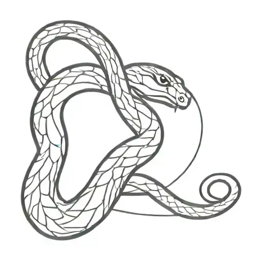 Snake That Curls Up Into A Heart