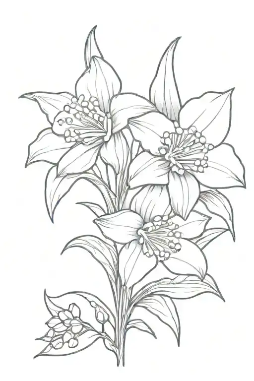 Daffodil And Lily Of The Valley Flower