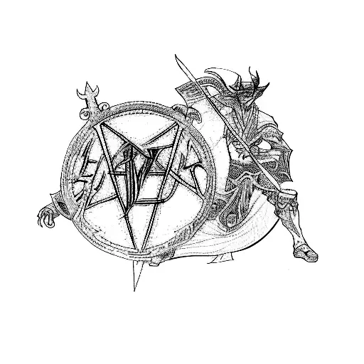 A Demon Holding A Sword