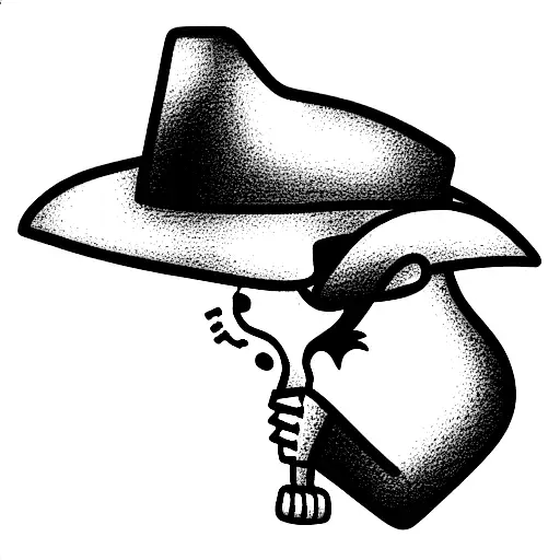 Cowboy Opossum Drawing His Revolver