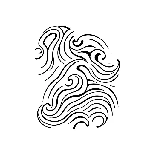 A Serene Ocean Wave Crashing Against A Sunset Backdrop