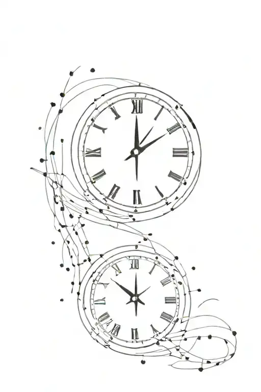 Clock With 12 Sparkles Scattered