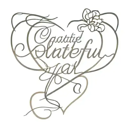 Elegant Script That Says Grateful Heart Ambitious Mind