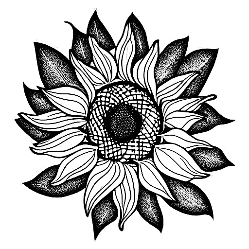 Sunflower With Foliage