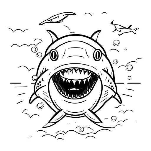 Funny Shark Horizontal View