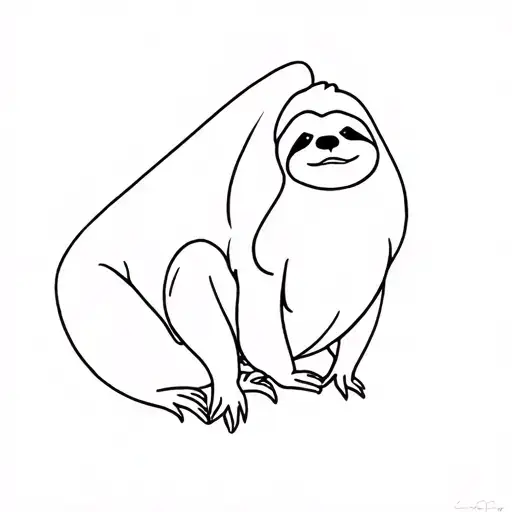 One Line Sloth