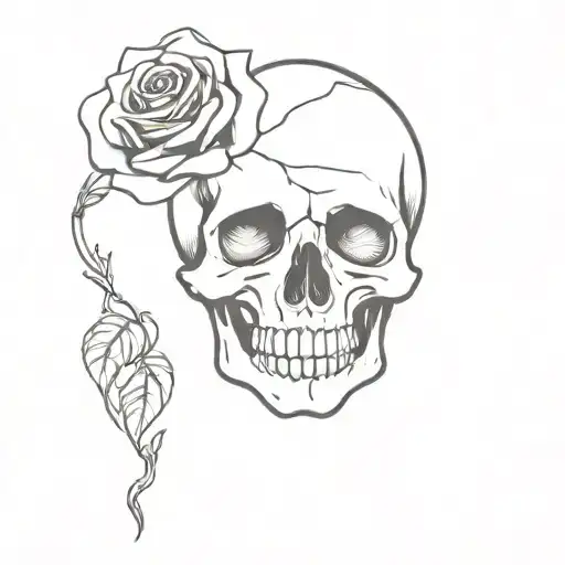 Skull And Rose