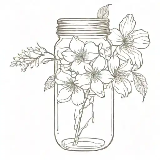June And September Birth Flower In A Jam Jar