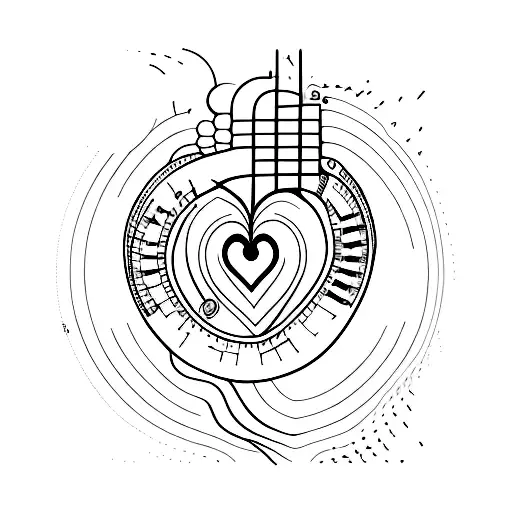 Heartbeat Line With Start Of David Embedded