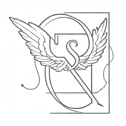 Angel Sign With A Letter S