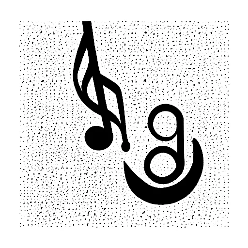 Sunset Over The Ocean With Musical Notes