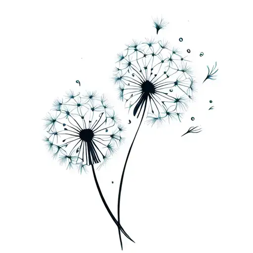 Dandelion Flower With Ocean Waves Crashing