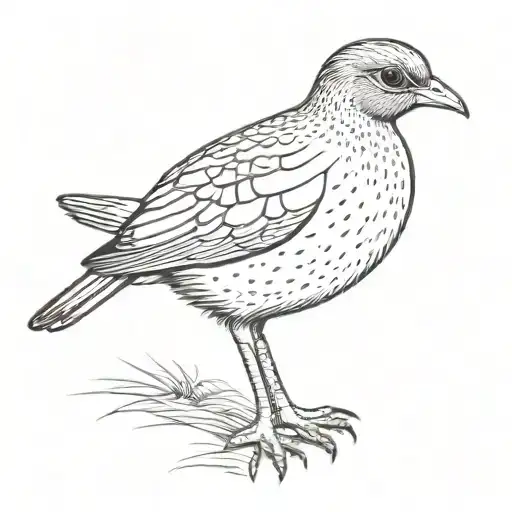 A Black Francolin With A Short Beak