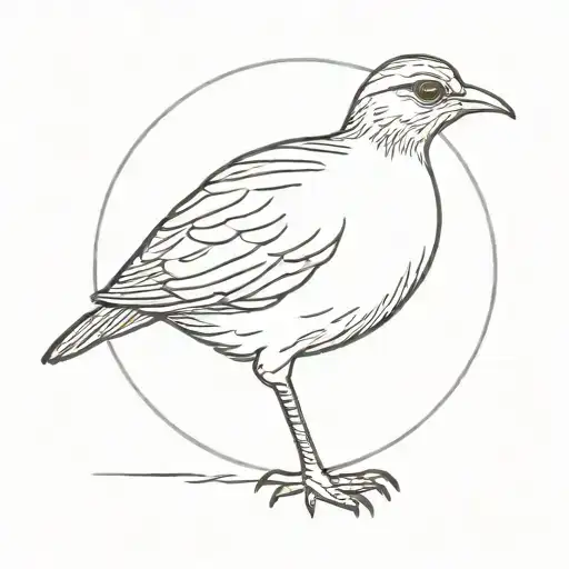 A Black Francolin With A Short Beak