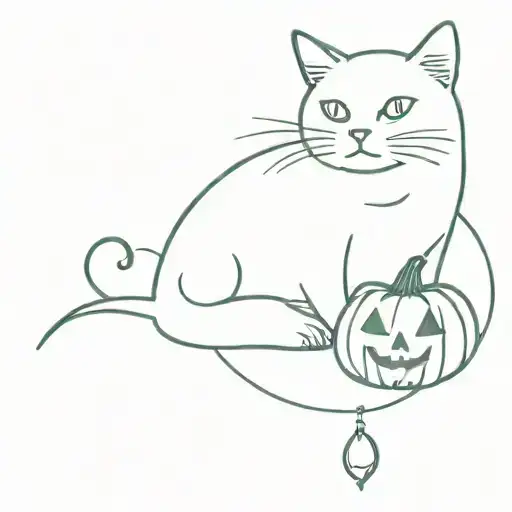 Cat And Pumpkin