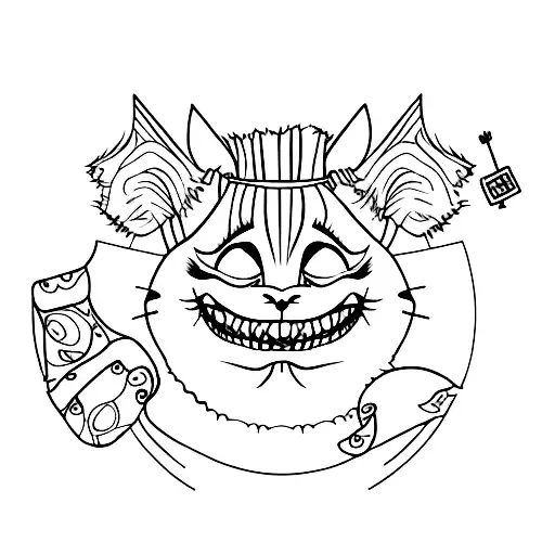 The Cheshire Cat Controls Alice And The Hatter With The Help Of Threads