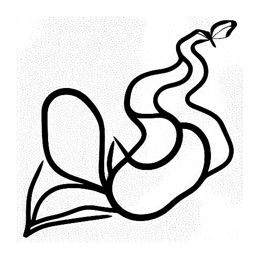 Snake And Butterflies