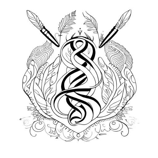 Motherhood Infinity Feather Courage Force