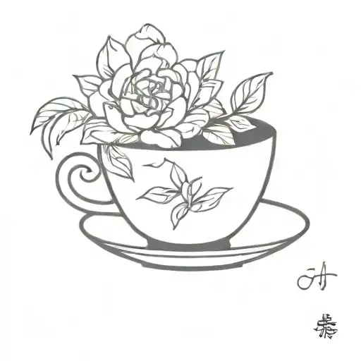 Black And White Tea Cup