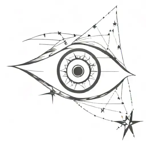 Eye Mixed With A North Star