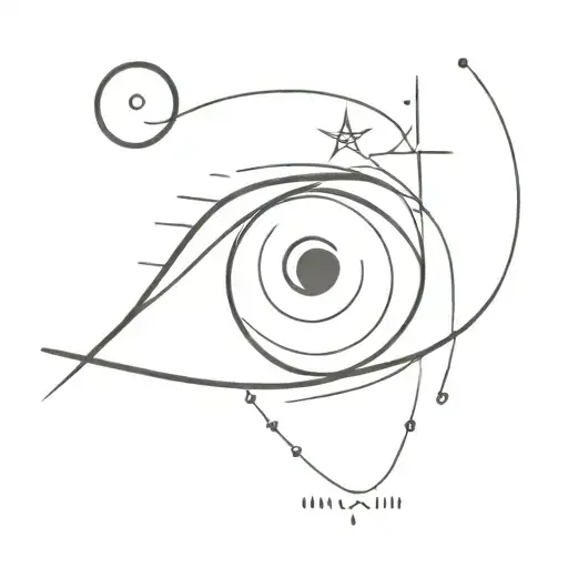 Simple Eye Mixed With A North Star