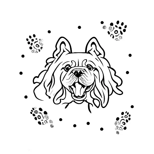 Ruby Gemstone With Dog Paw