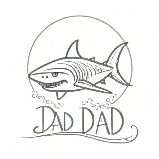 Dad Written Like A Shark