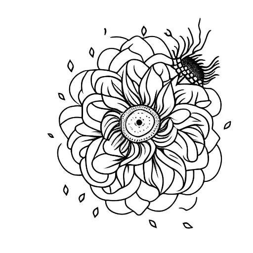 Skeleton With Sunflower