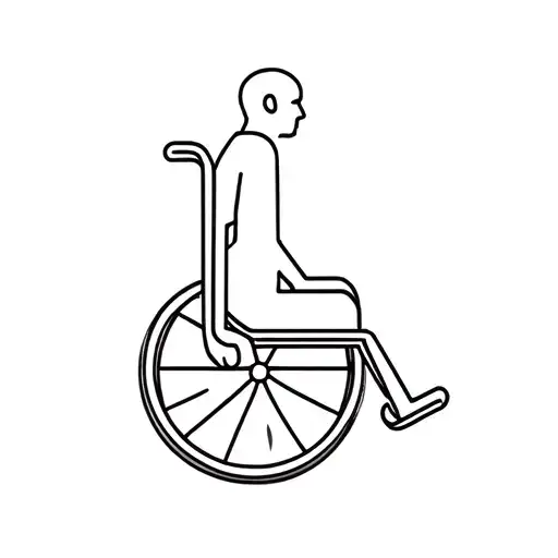 Standing Up From Wheelchair Symbol