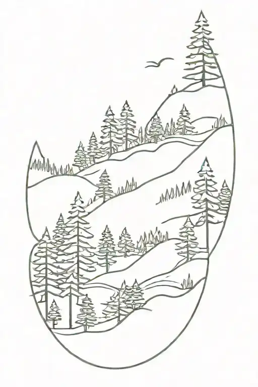 Trail Winding Through A Forest