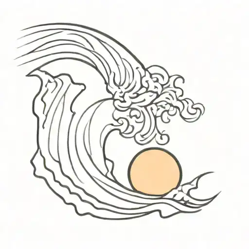 Sun And Wave Crashing