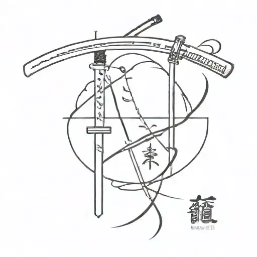 Japanese Quote With Katana