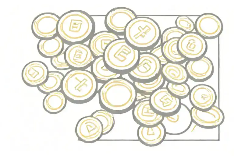 Pile Of Gold Coins And Money