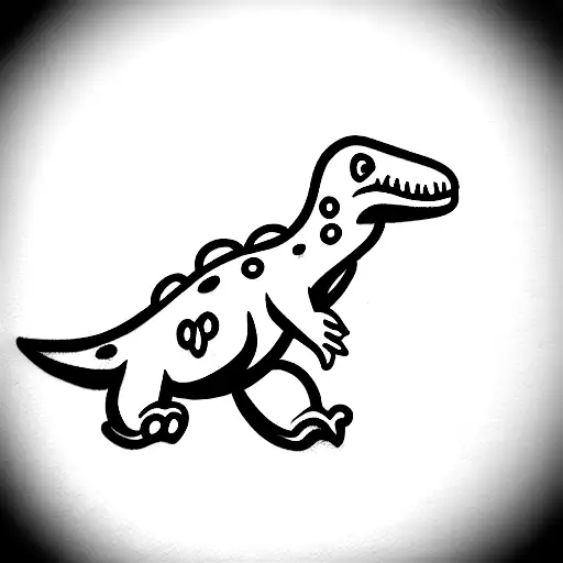 Little Dinosaur With A Plane