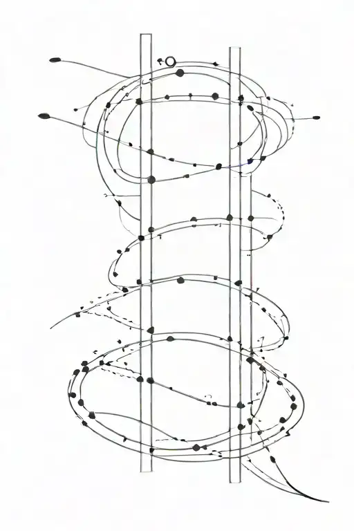Line And Dots Through Spine
