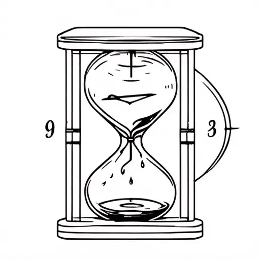 Crying Hourglass Filled With Time Clock