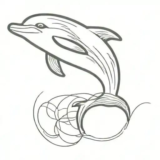 Dolphin Jumping With Sun