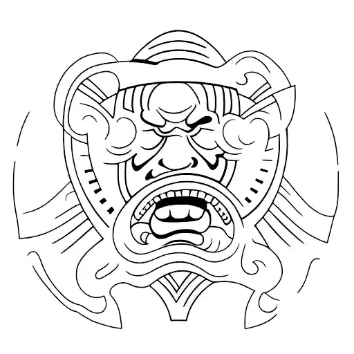 A Minimalist Tattoo Of A Ghostly Jiu Jitsu Black Belt