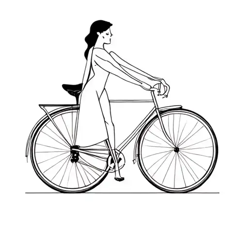 Woman Who Has A Man And A Man On A Bicycle The About The Theme Of Love