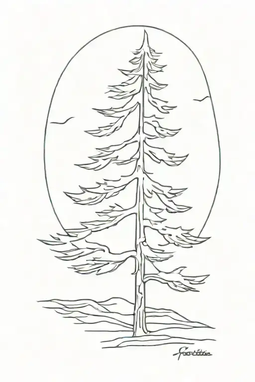Pine Tree With Paint Brush